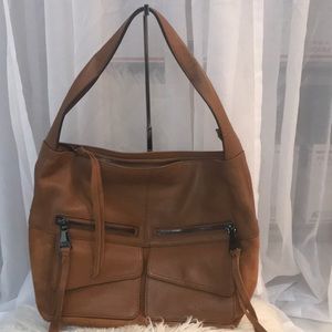Aimee Kestenberg pepple leather hobo with suede